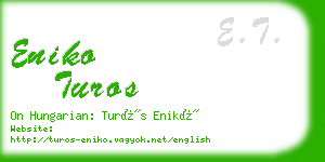 eniko turos business card